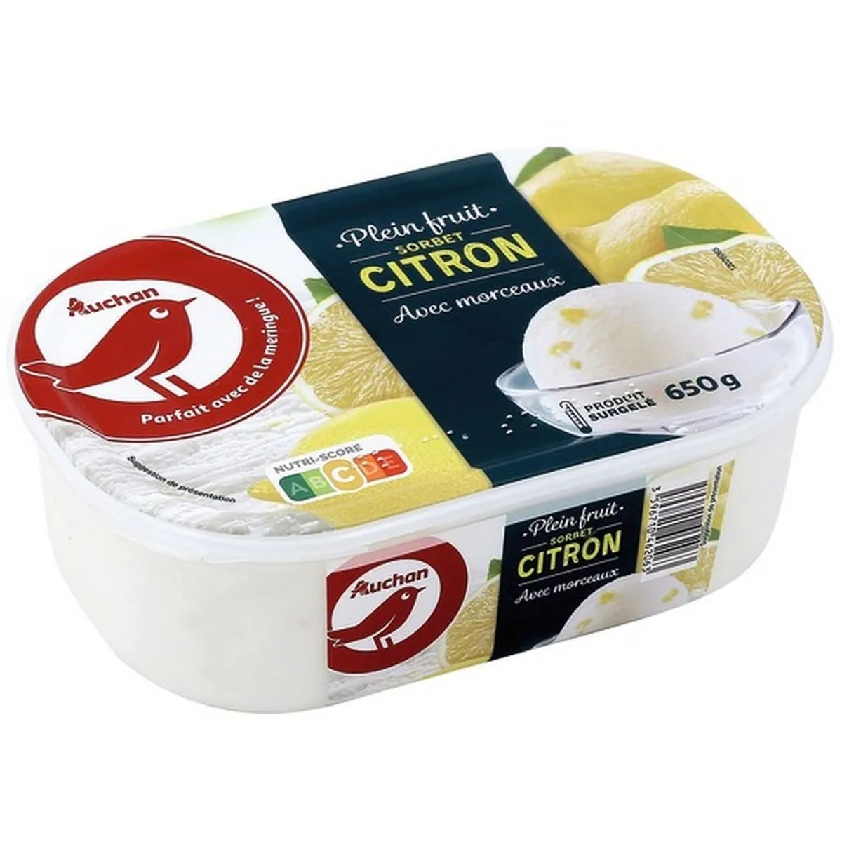 sorbet citron surgelé auchan