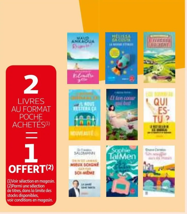 2 livres au format poche achetés = 1 offert