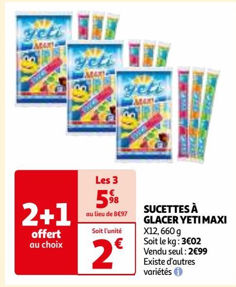 SUCETTES À GLACER YETI MAXI