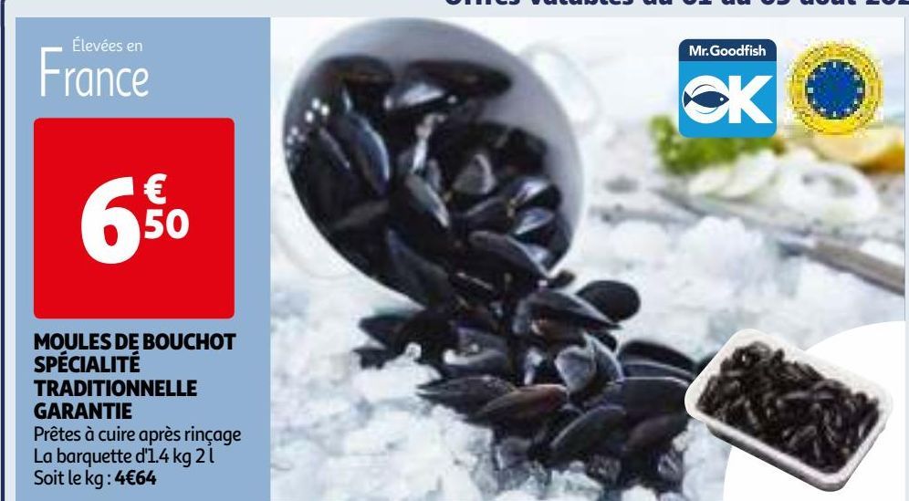 MOULES DE BOUCHOT SPÉCIALITÉ TRADITIONNELLE GARANTIE