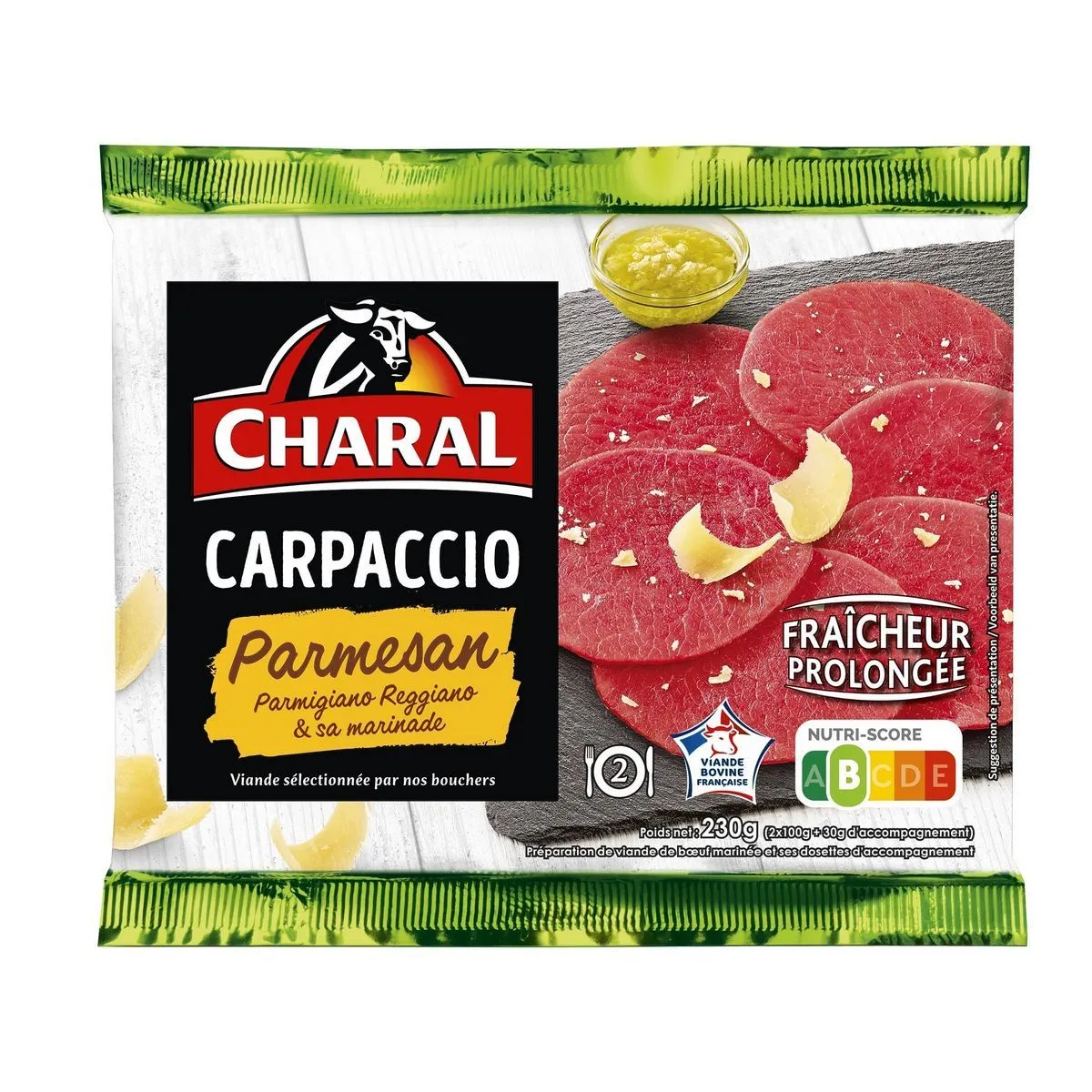 carpaccio au parmesan charal