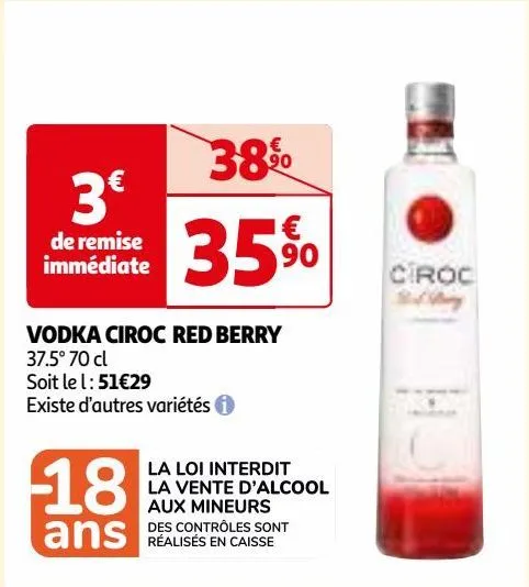 vodka ciroc red berry