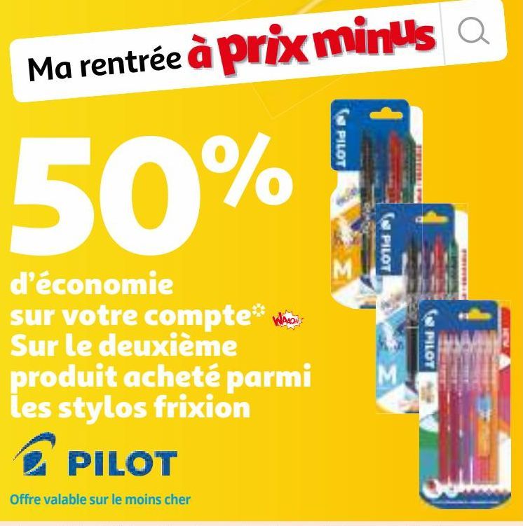 Sur le deuxième produit acheté parmi les stylos frixion PILOT