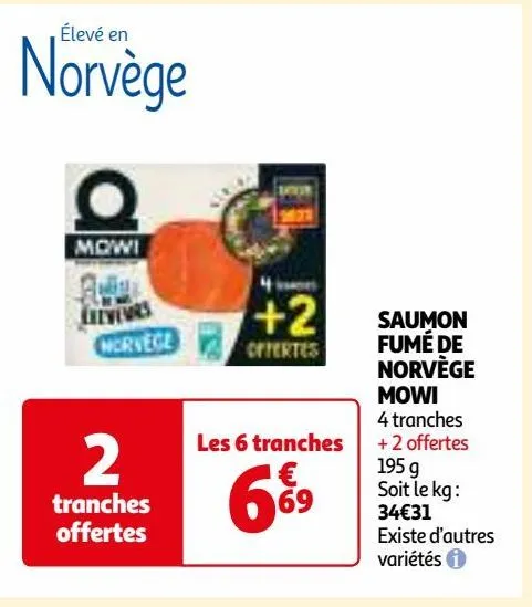 saumon fumé de norvège mowi