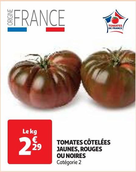 TOMATES CÔTELÉES JAUNES, ROUGES OU NOIRES