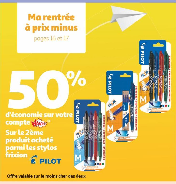 les stylos frixion PILOT