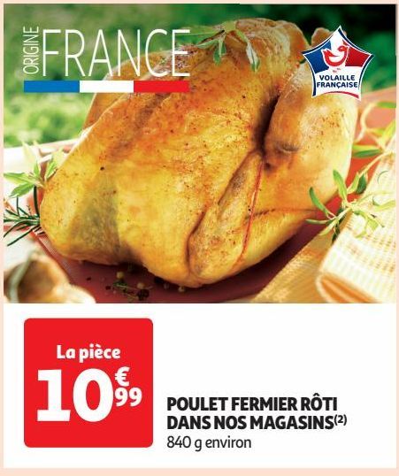 POULET FERMIER RÔTI DANS NOS MAGASINS