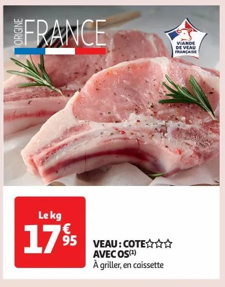 veau : cote avec os