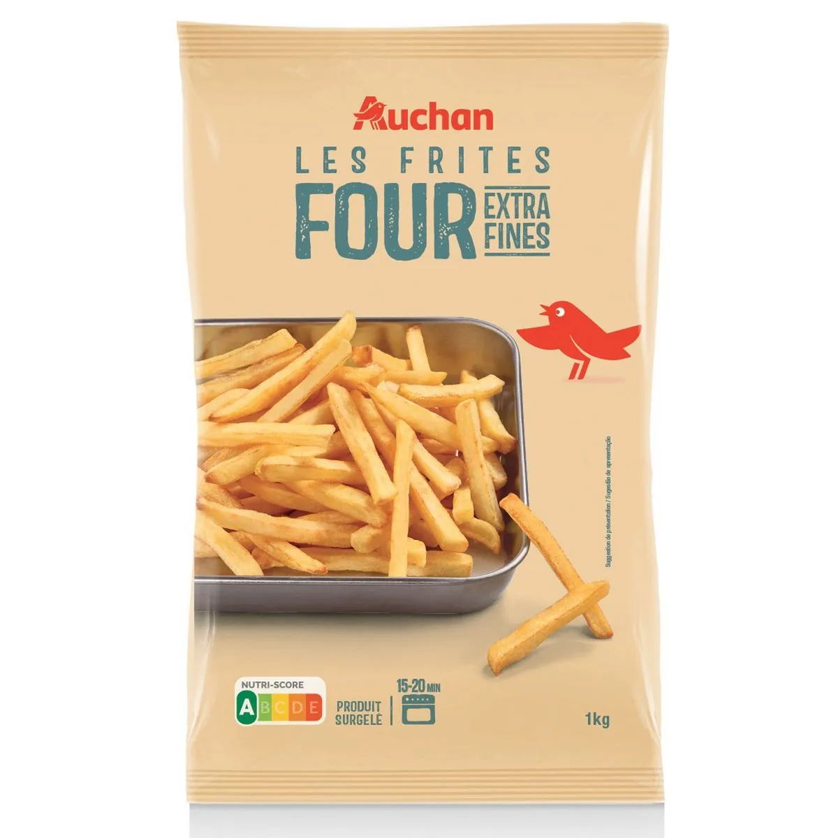 frites au four extra fines surgelées auchan