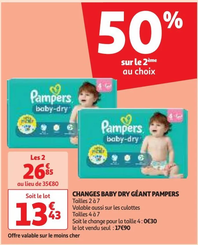 changes baby dry géant pampers