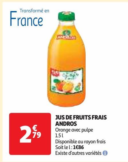 JUS DE FRUITS FRAIS ANDROS