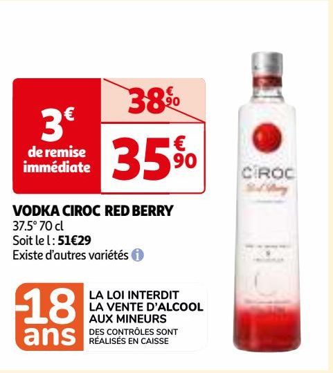 VODKA CIROC RED BERRY