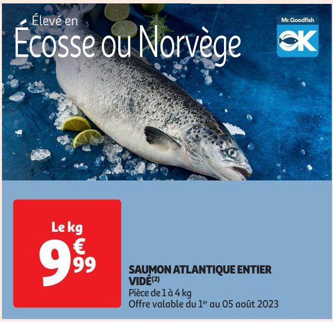 SAUMON ATLANTIQUE ENTIER VIDÉ