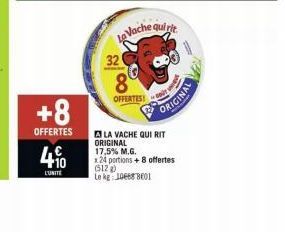 Promo Spéciale sur le Lait en Poudre La Vache Qui Rit Original : +8 Offertes - 4% L'Unité - 17,5% M.G. - 24 Portions.