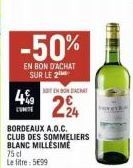 Une Affaire Exceptionnelle ! -50% sur le Conté Ten Bondacat Bordeaux A.O.C. Millésime 75cl - 56.99€/L.