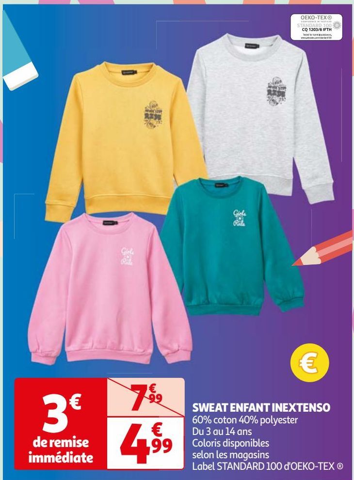  SWEAT ENFANT INEXTENSO