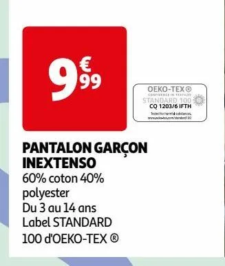 pantalon garçon  inextenso