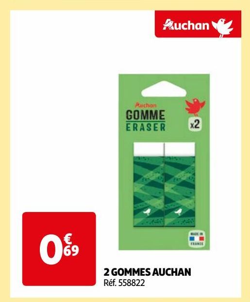  2 GOMMES AUCHAN