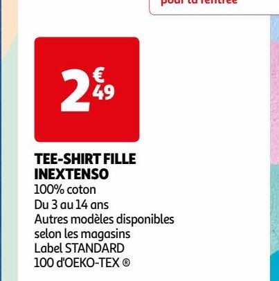  TEE-SHIRT FILLE  INEXTENSO