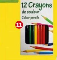 12 CRAYONS DE COULEUR 1ER PRIX