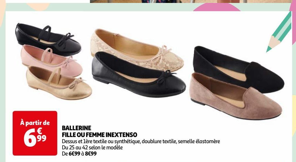 BALLERINE  FILLE OU FEMME INEXTENSO