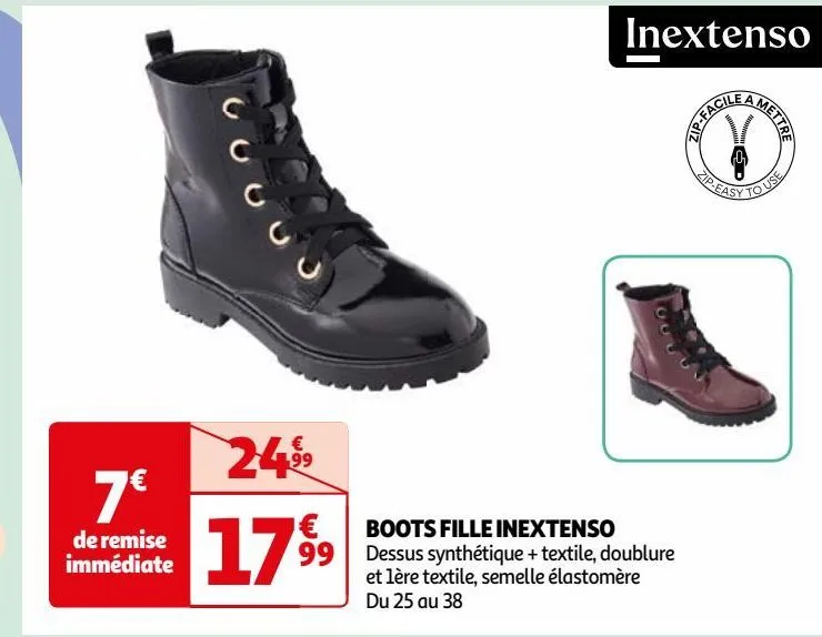  boots fille inextenso