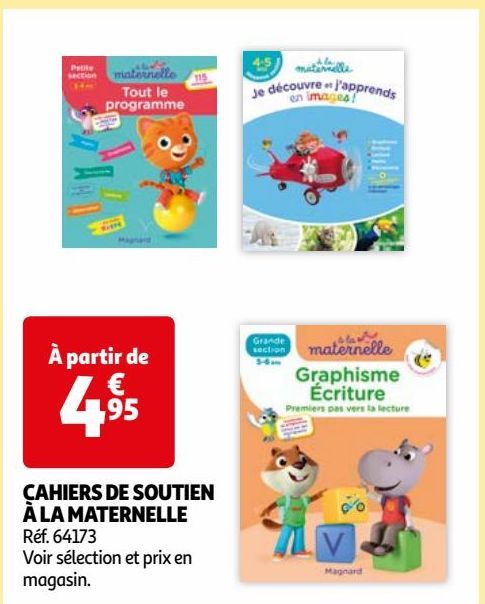 CAHIERS DE SOUTIEN  À LA MATERNELLE