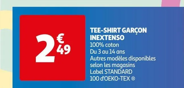 tee-shirt garçon  inextenso