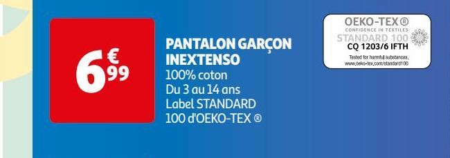 PANTALON GARÇON  INEXTENSO