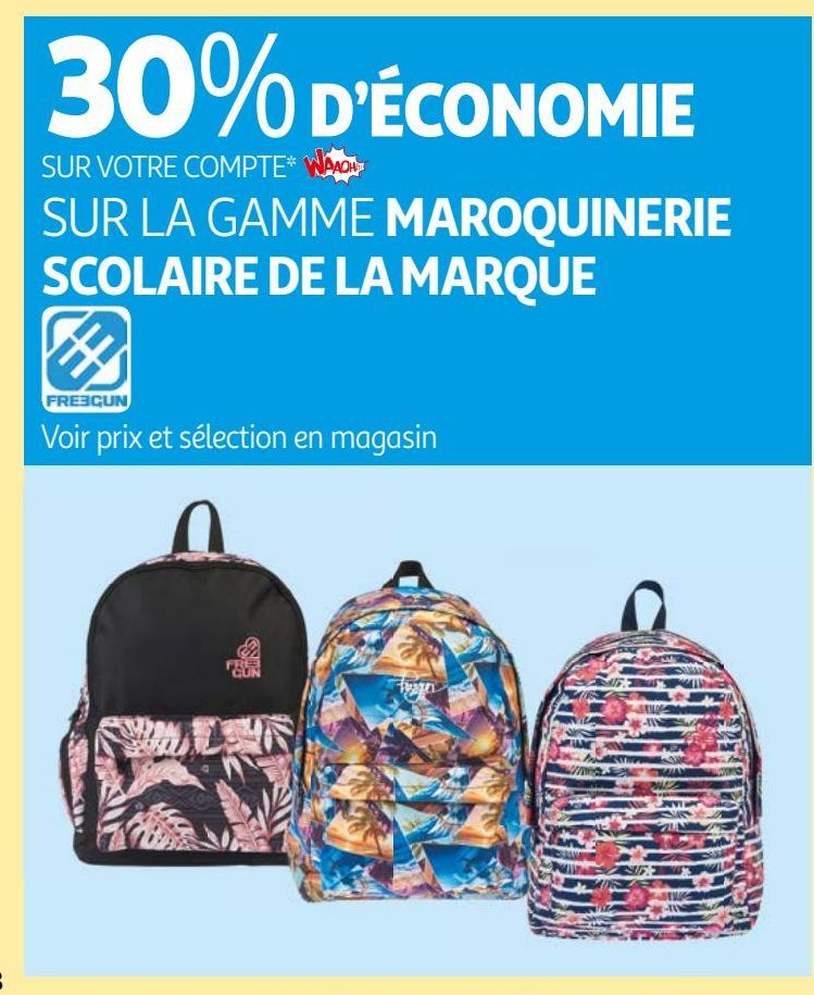 LA GAMME MAROQUINERIE  SCOLAIRE DE LA MARQUE FRE3CUN