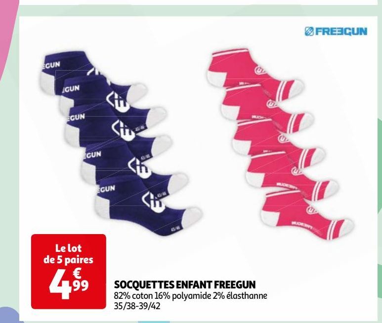 SOCQUETTES ENFANT FREEGUN