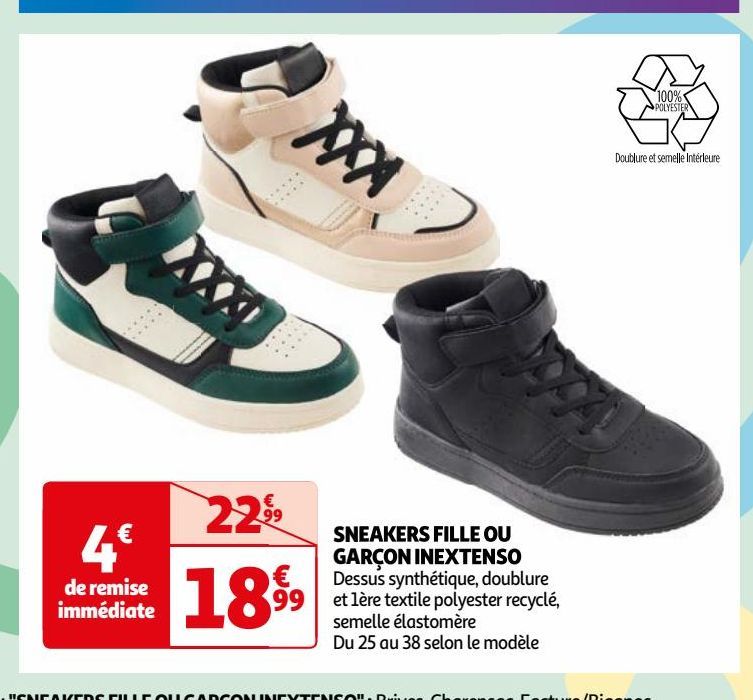  SNEAKERS FILLE OU  GARÇON INEXTENSO