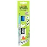 stylo  roller gel  rechargeable  bleu auchan