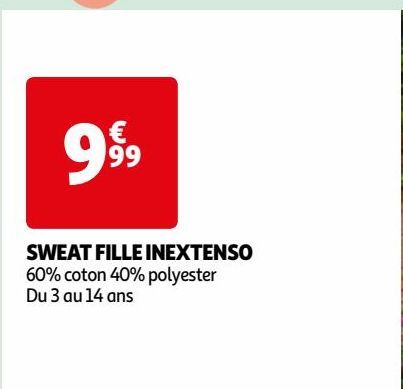  SWEAT FILLE INEXTENSO