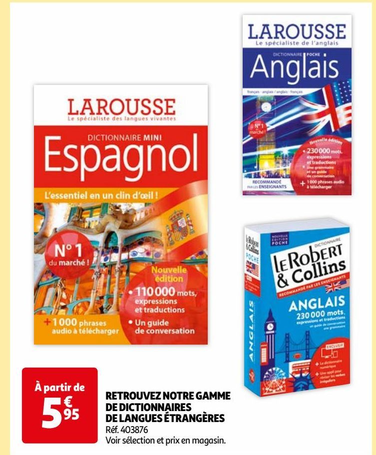 RETROUVEZ NOTRE GAMME  DE DICTIONNAIRES  DE LANGUES ÉTRANGÈRES