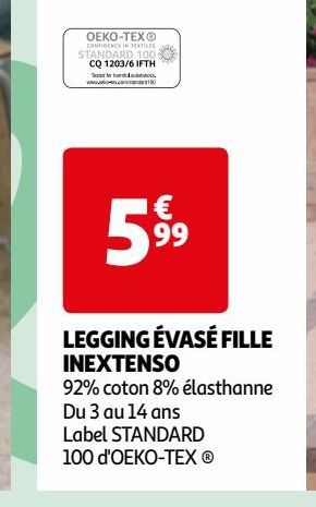 LEGGING ÉVASÉ FILLE  INEXTENSO