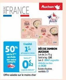  dés de jambon auchan