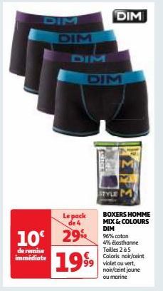 BOXERS HOMME MIX & COLOURS DIM