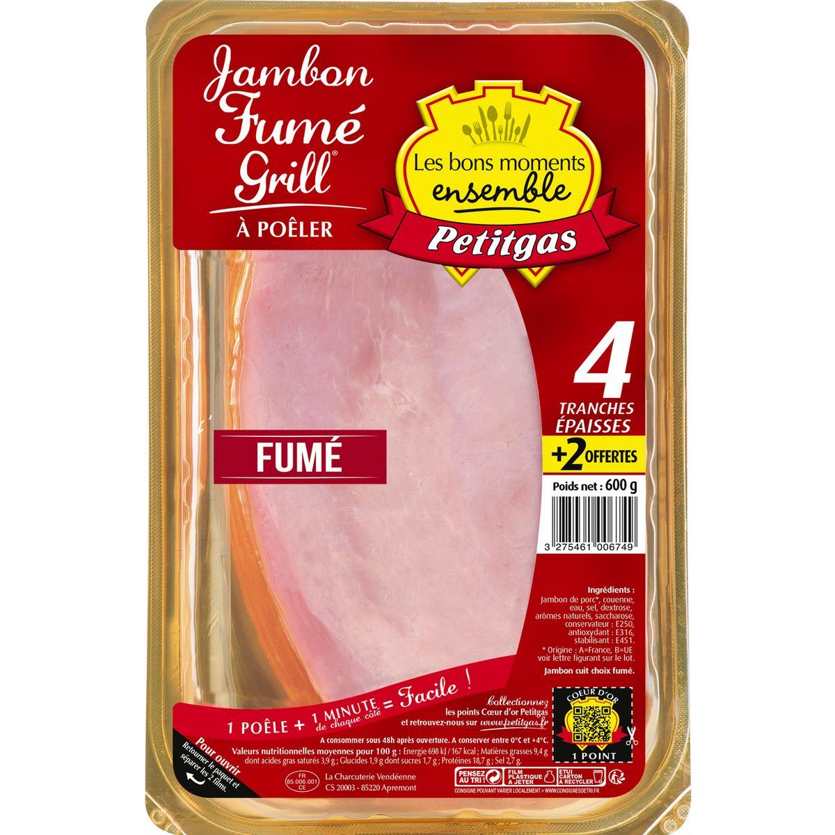 JAMBON FUMÉ GRILL PETITGAS