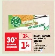 biscuit vanille bio aline & olivier