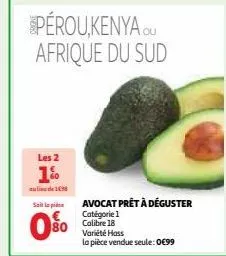 avocat prêt à déguster