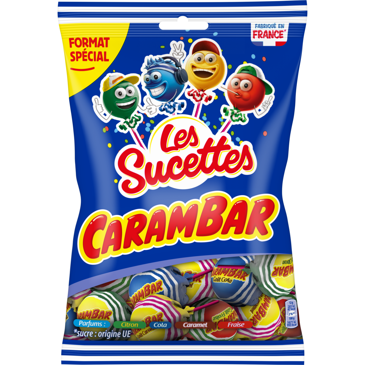 SUCETTES CARAMEL CARAMBAR