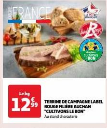 TERRINE DE CAMPAGNE LABEL ROUGE FILIÈRE AUCHAN "CULTIVONS LE BON"