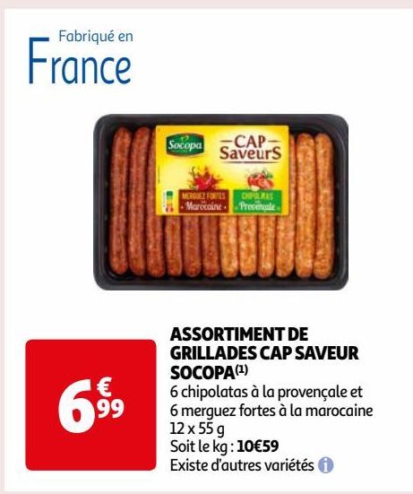 ASSORTIMENT DE GRILLADES CAP SAVEUR SOCOPA