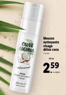 découvrez la mousse nettoyante visage détox coco sen c - 150 ml en promotion à 259 €!