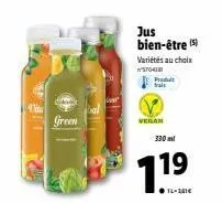 vita green : jus de bien-être vegan à traits au choix - 330ml - 12-161€, 7.19€ avec promo 5!