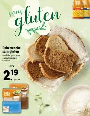 pain sans gluten - biologique et sans oluten - 250g - 2,19€!