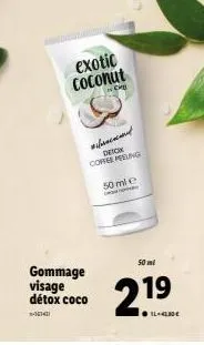 gommage visage détox coco el-cuade - 50 ml - promotion exotique!