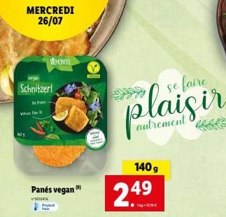 VEMONDO Schnitzerl: Plaisir Vegan Autrement - 140g à 249€, 1kg à 5010416€!