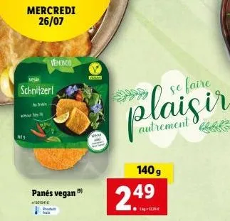 vemondo schnitzerl: plaisir vegan autrement - 140g à 249€, 1kg à 5010416€!